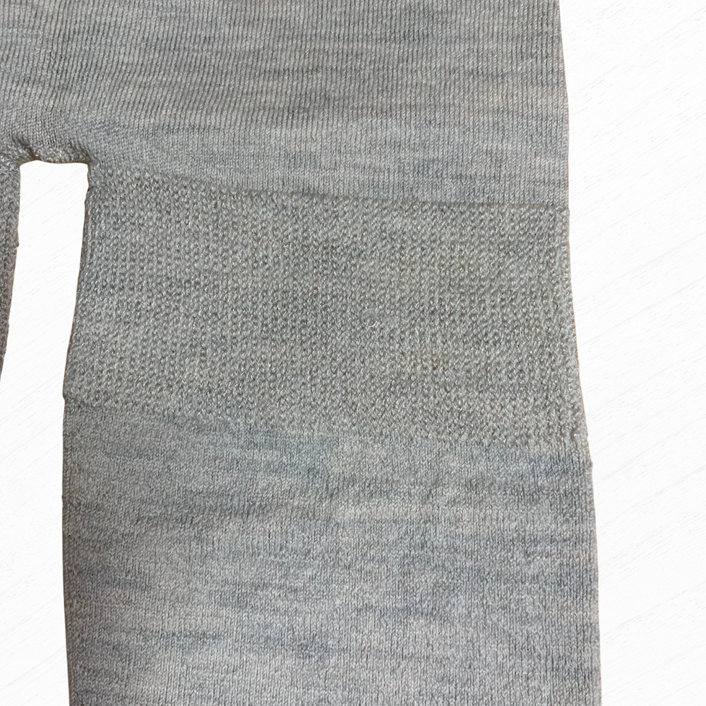 大法紡績」冷えとりスパッツ。天然素材のシルク＆ウールW（絹と羊毛）。